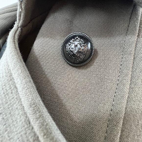 Le Lis Blanc Beige Long Sleeve Double Breasted Notched Military Jacket Sz EU 44 - Picture 4 of 9